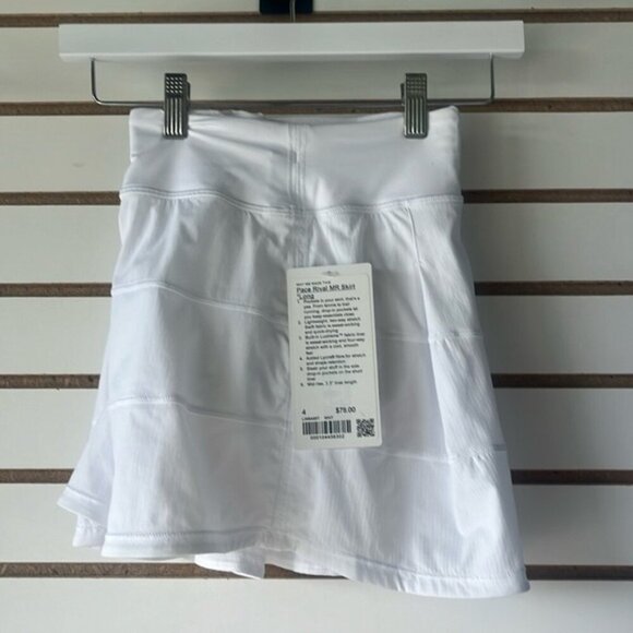 Pace Rival Mid Rise Skirt Long 15" - White - Picture 3 of 5